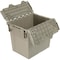 Global Industrial Distribution Container With Hinged Lid, 18x13x15, Gray 270281GY - alternate 1